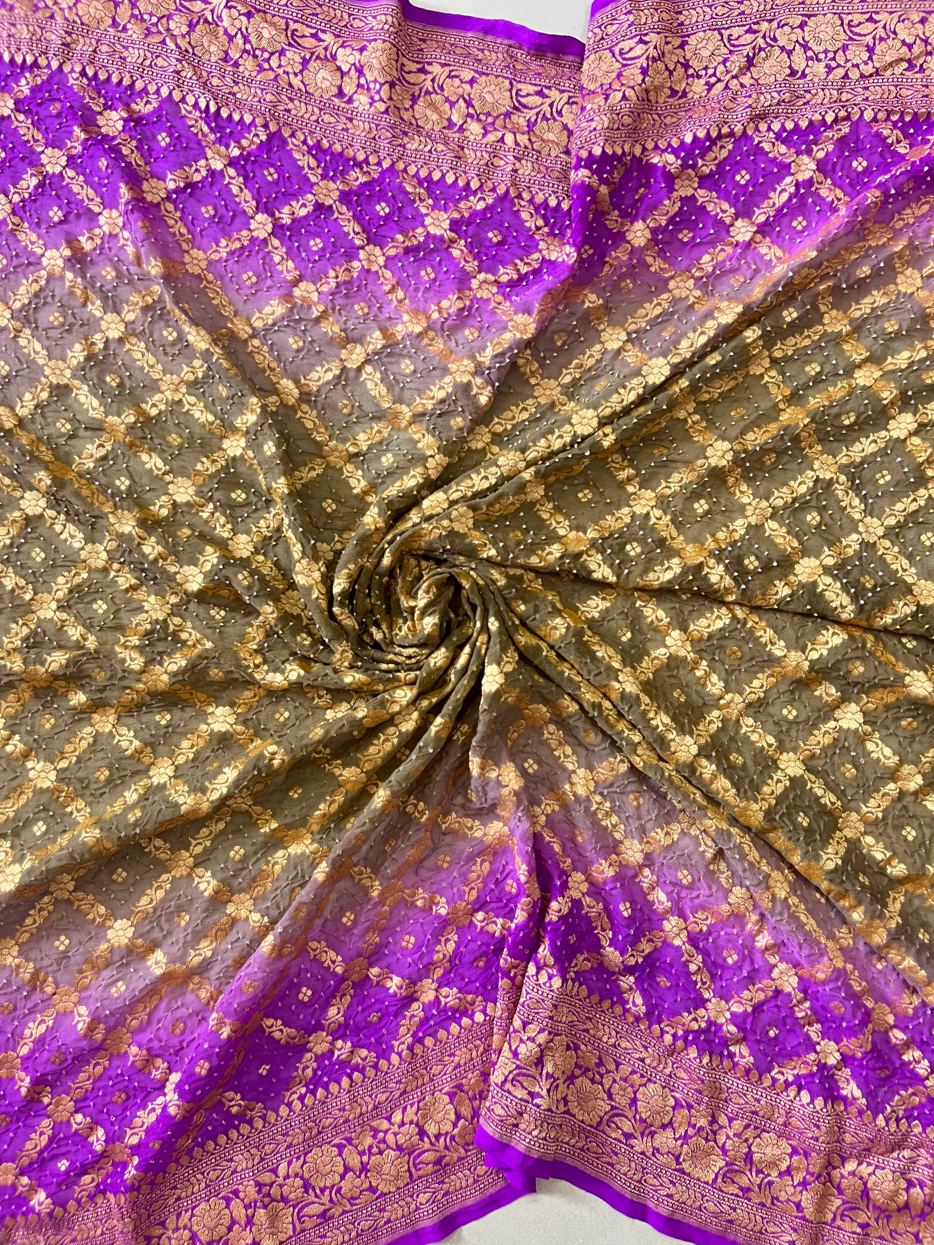 Georgette Bandhej Saree