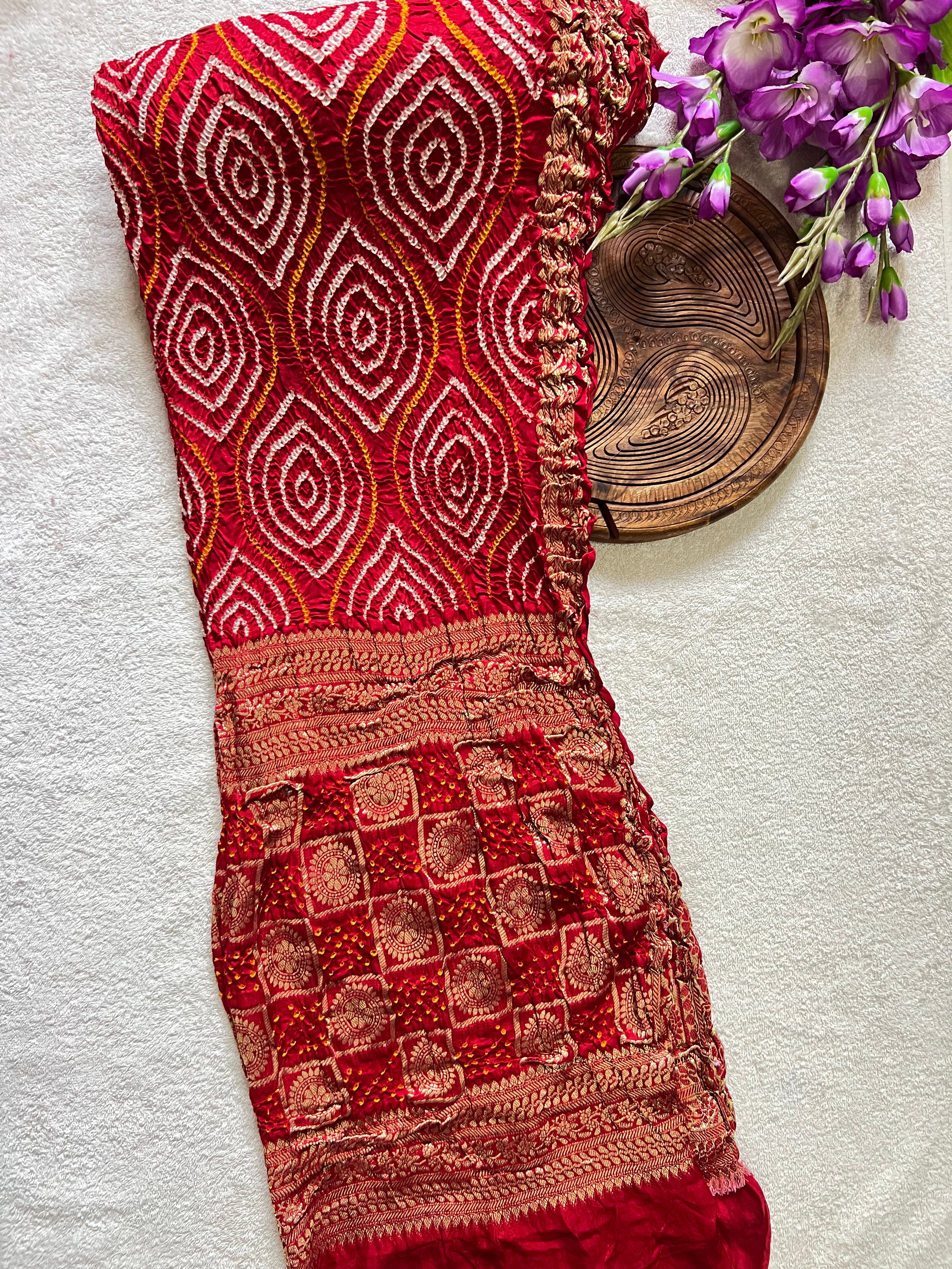 Gaji Silk Bandhej Saree Main image