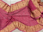 Georgette Heavy Rai Bandhej Saree