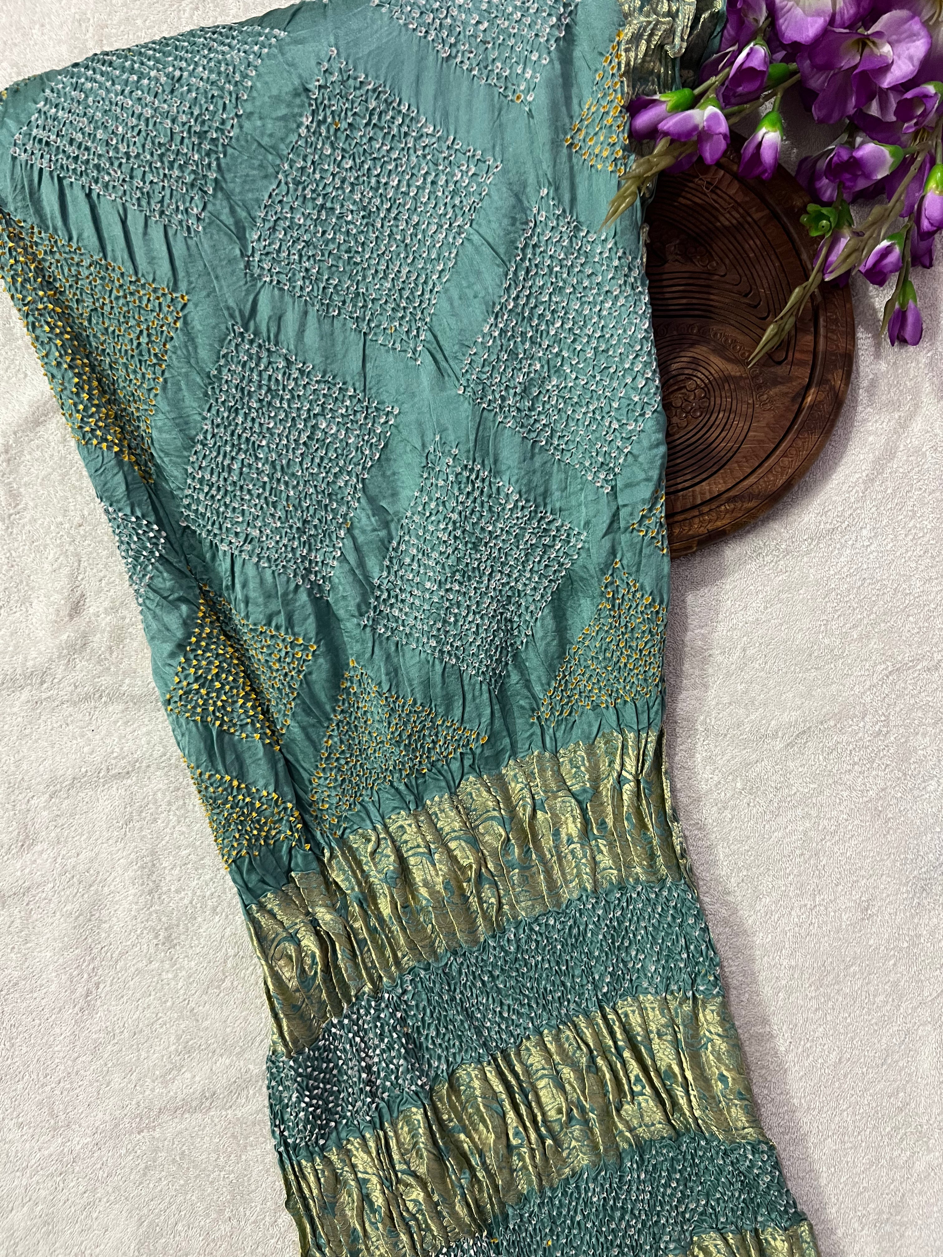 Gaji Silk Bandhej Saree