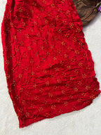 Gaji Silk Bandhej Saree