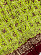 Gaji Silk Checks Bandhej Dupatta