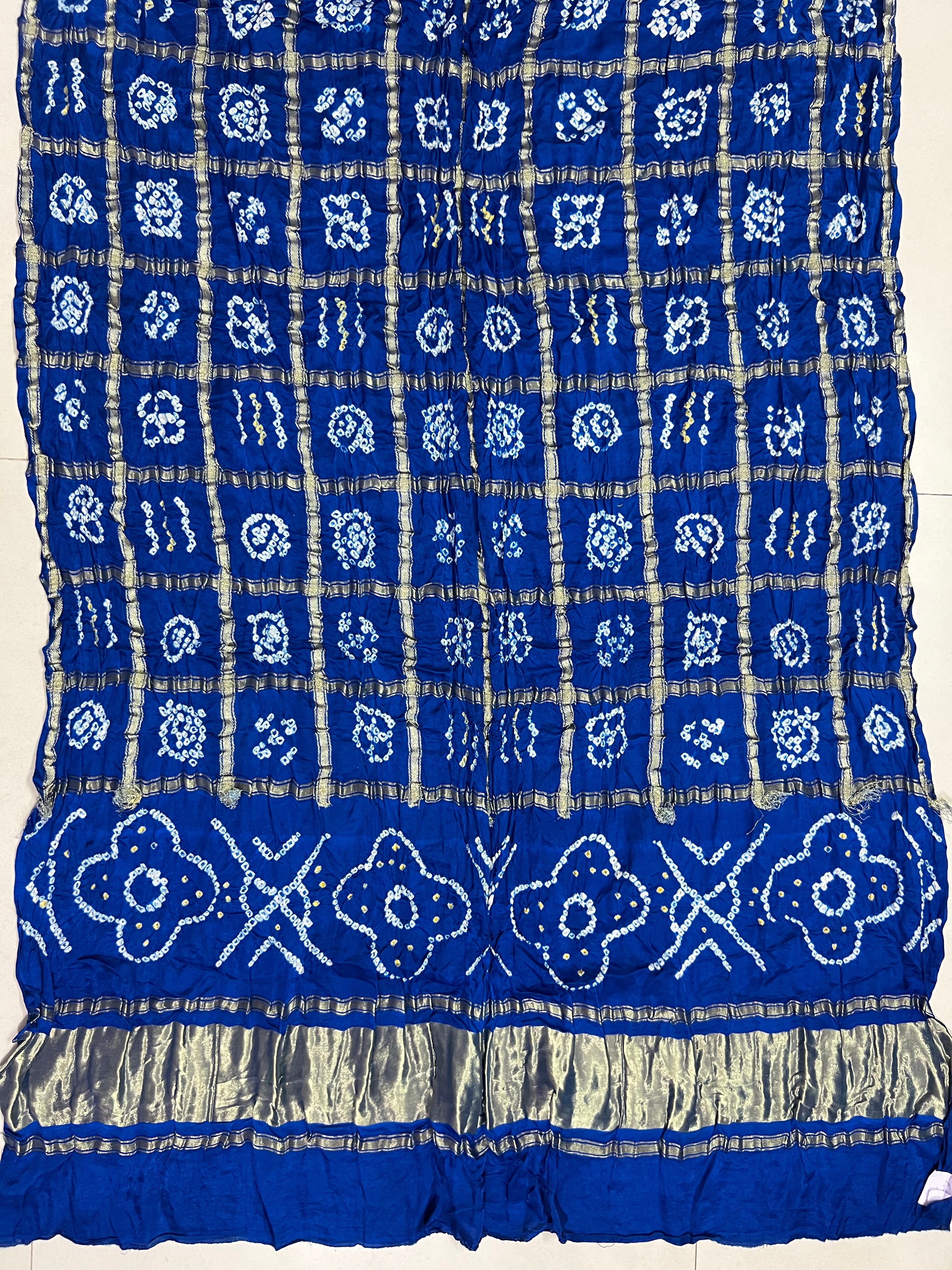 Gaji Silk Checks Bandhej Dupatta Secondary image