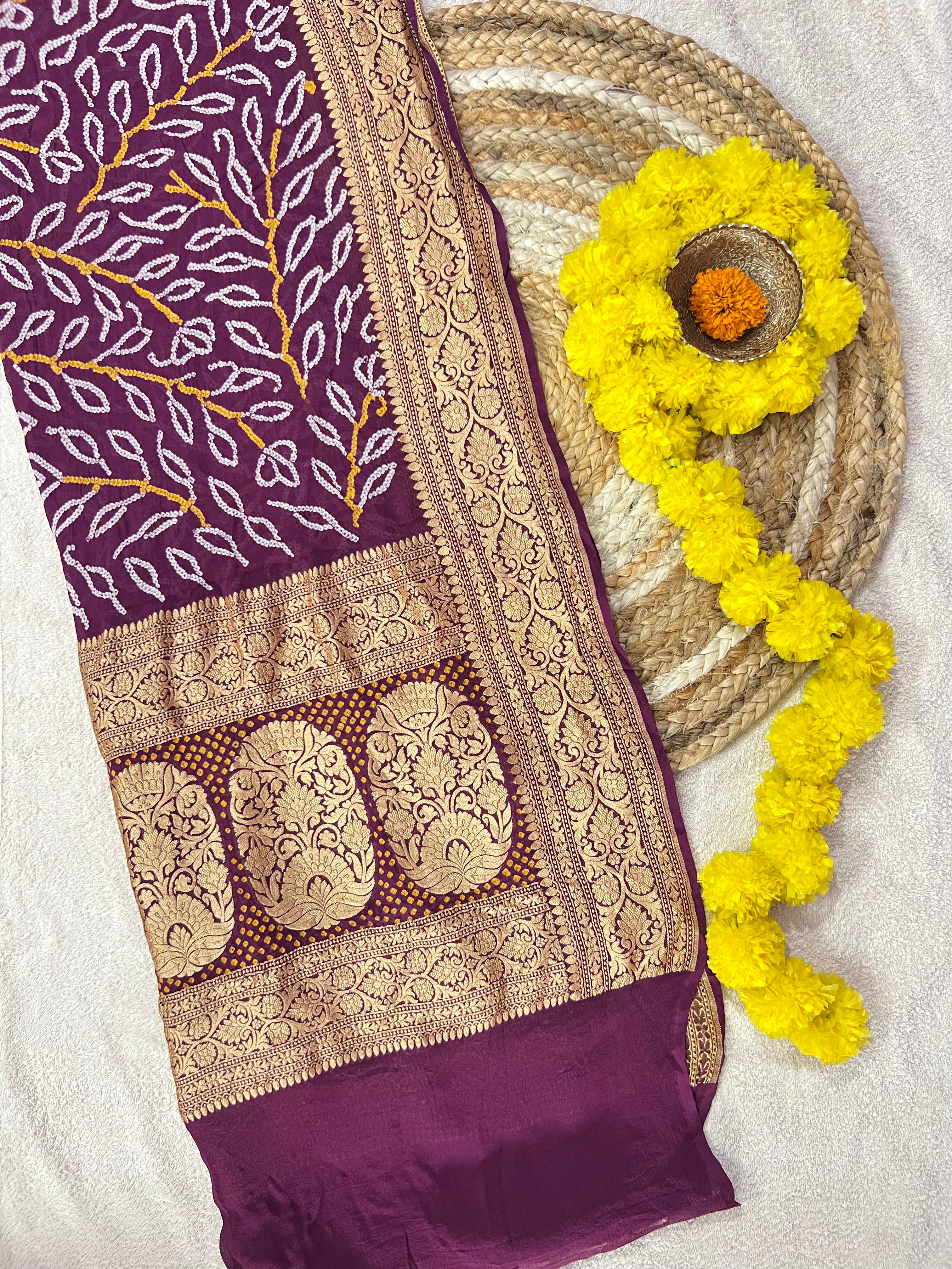 Georgette Bandhej Dupatta Main image